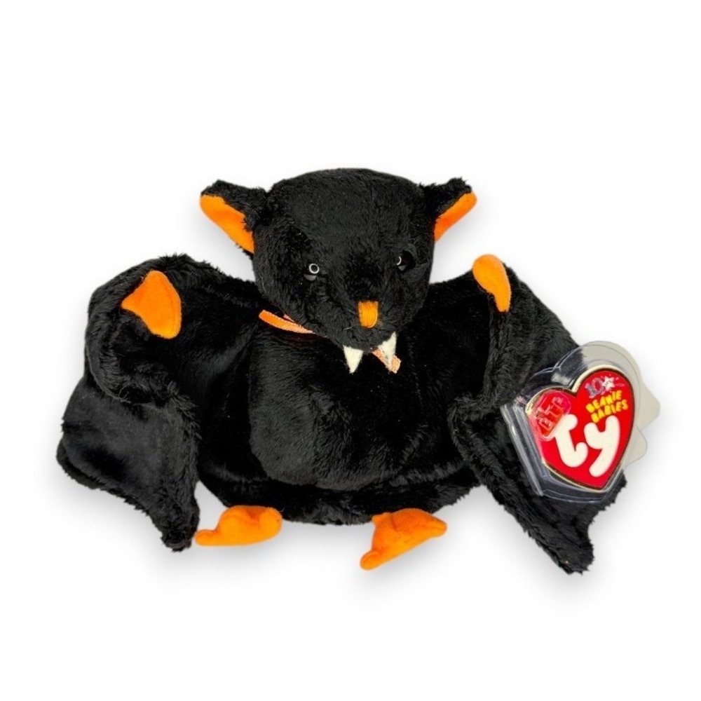 Bat-e the Bat | Midnight Halloween Flyer | Mint Heart Tag TY Beanie Baby